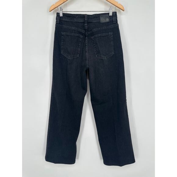 AG Adriano Goldshmied The Tomas High Rise Baggy Straight Leg Jeans, Black - Picture 6 of 10
